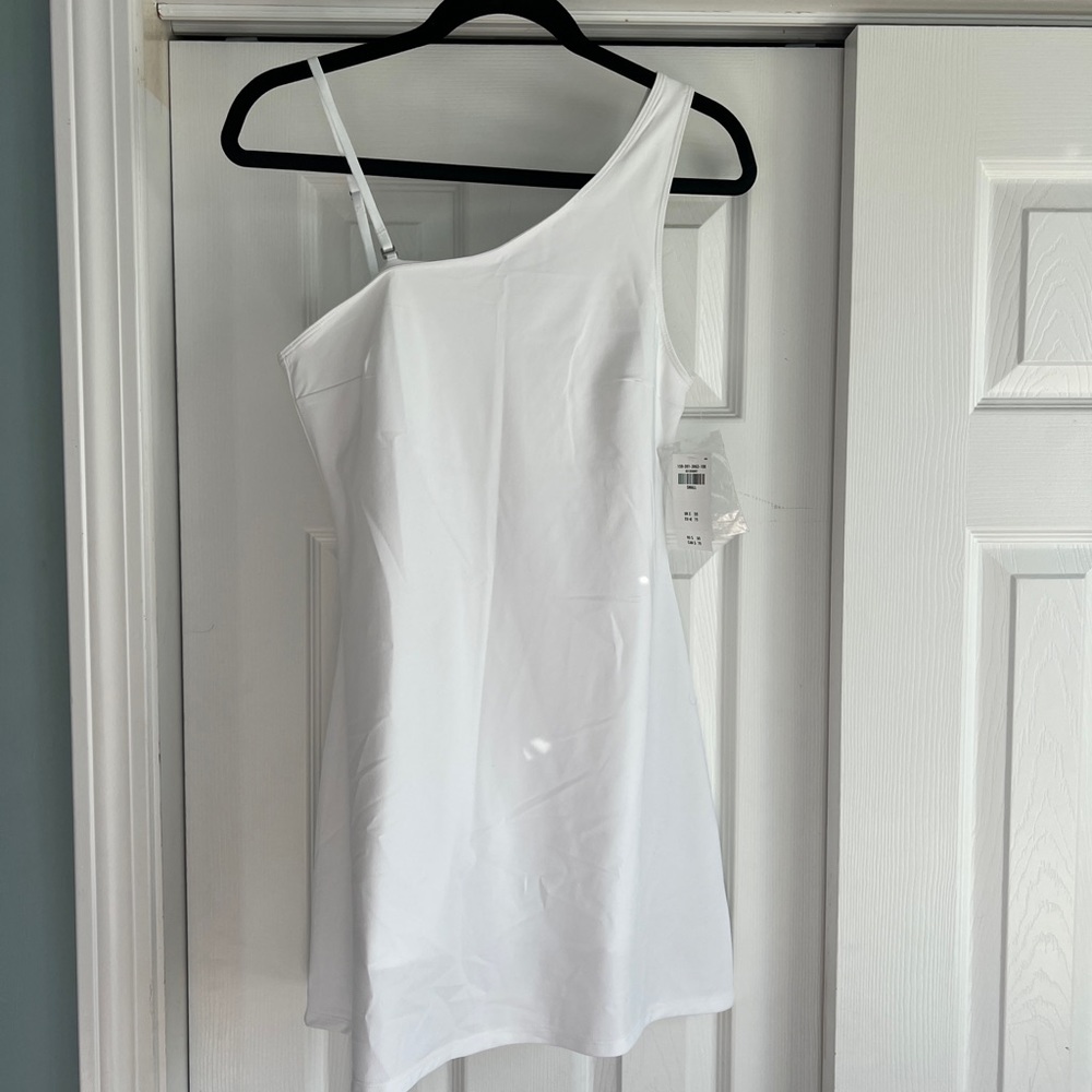 NWT Abercrombie & Fitch traveler mini one shoulder white dress S